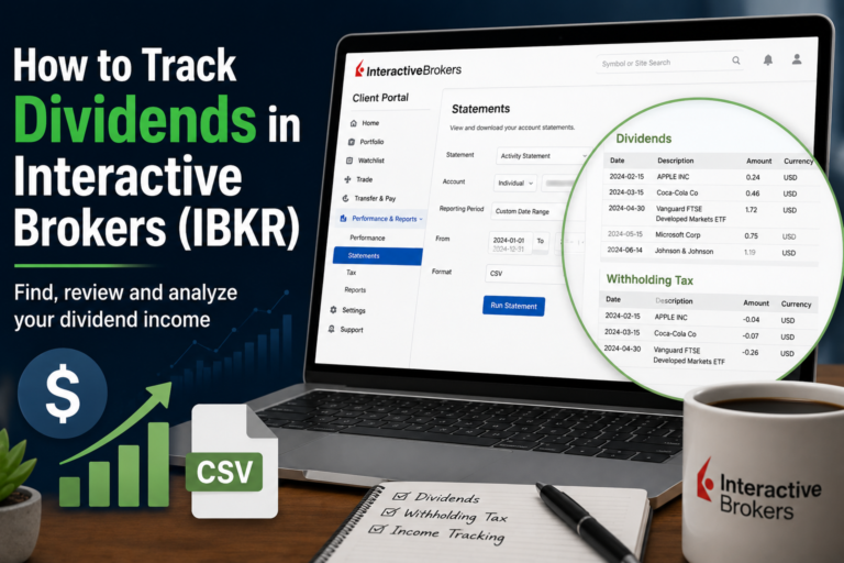 How to track dividends in Interactive Brokers